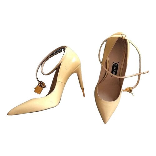 Pre-owned Tom Ford Patent Leather Heels In Beige