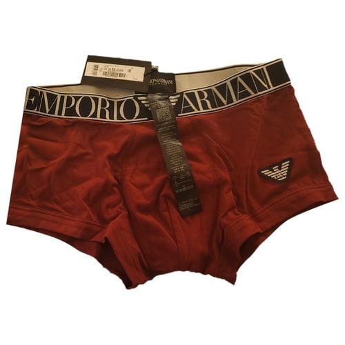 Pre-owned Emporio Armani Shorts In Burgundy