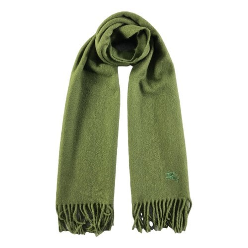 Pre-owned Burberry Cashmere Scarf & Pocket Square In Green