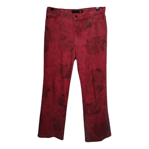 Pre-owned Roberto Cavalli Straight Pants In Red