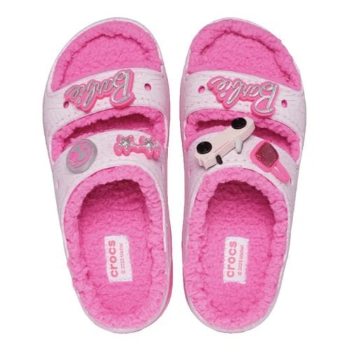 Pre-owned Crocs Cloth Sandal In Pink