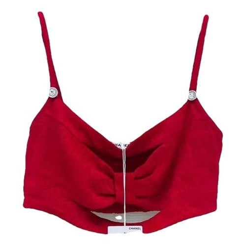 Pre-owned Chanel Silk Top In Red