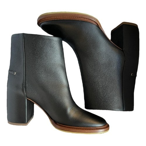 Pre-owned Chloé Leather Boots In Black