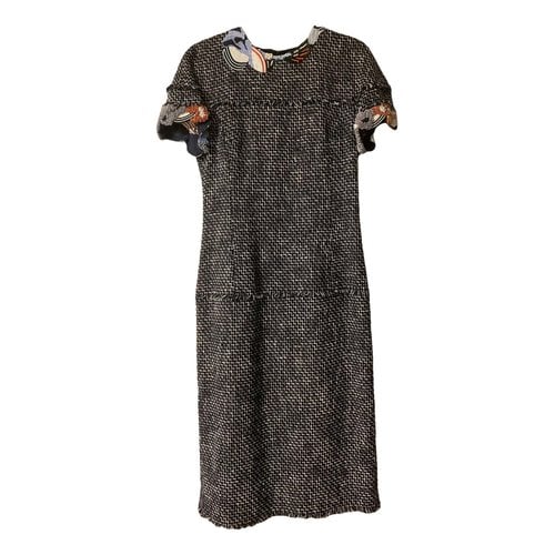 Pre-owned Thom Browne Tweed Maxi Dress In Multicolour
