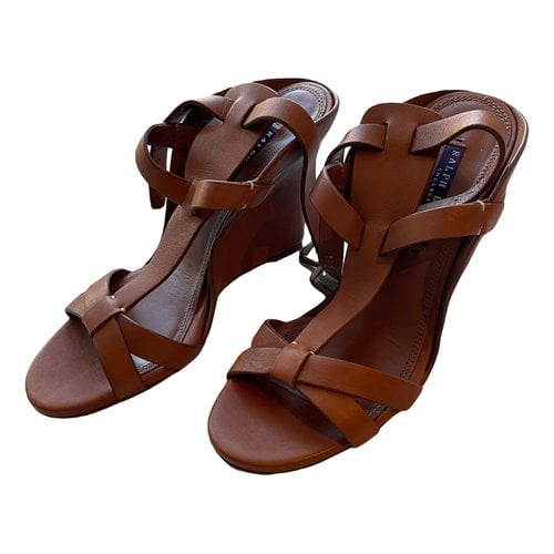 Pre-owned Ralph Lauren Leather Sandal In Other