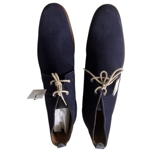 Pre-owned Grenson Lace Ups In Navy