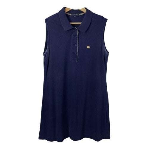 Pre-owned Burberry Mini Dress In Navy