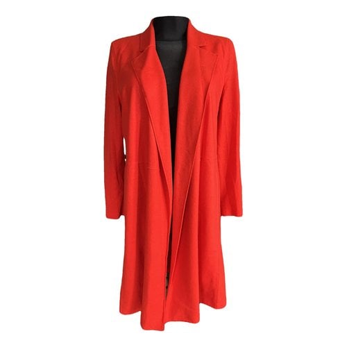 Pre-owned Marc Cain Wool Cardigan In Red