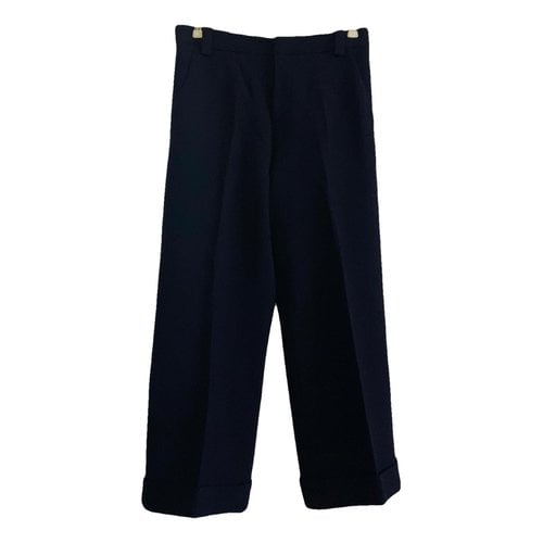 Pre-owned Roland Mouret Wool Trousers In Black