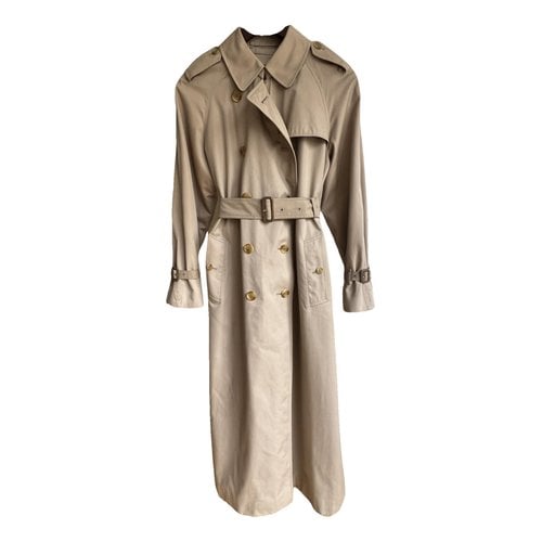 Pre-owned Burberry Wool Trench Coat In Beige