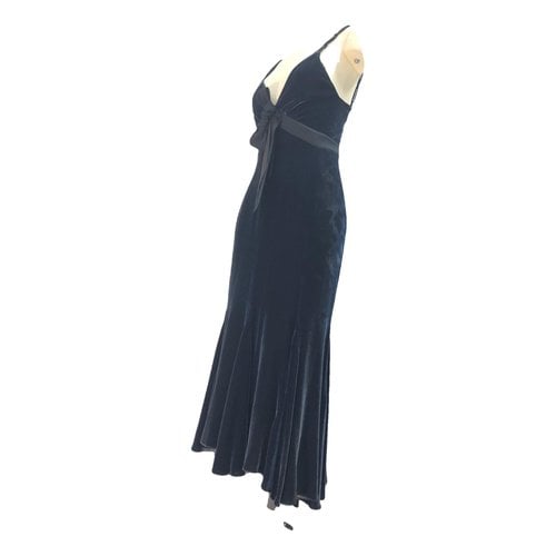 Pre-owned Emporio Armani Velvet Dress In Blue