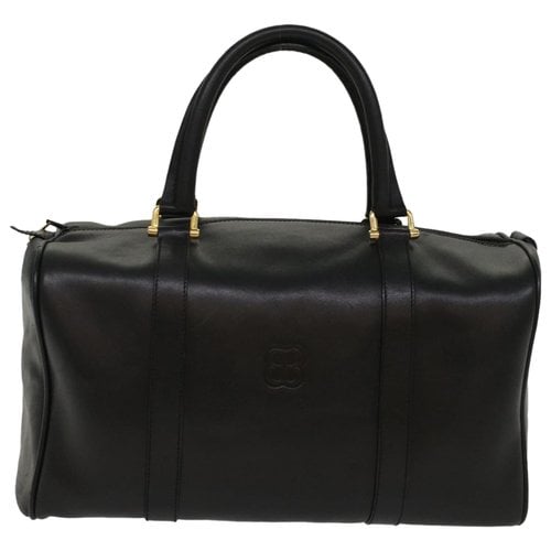 Pre-owned Balenciaga Leather Travel Bag In Black