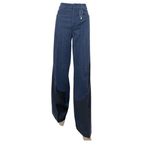 Pre-owned Max Mara Large Pants In Blue