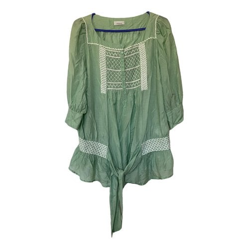 Pre-owned Pinko Silk Blouse In Green