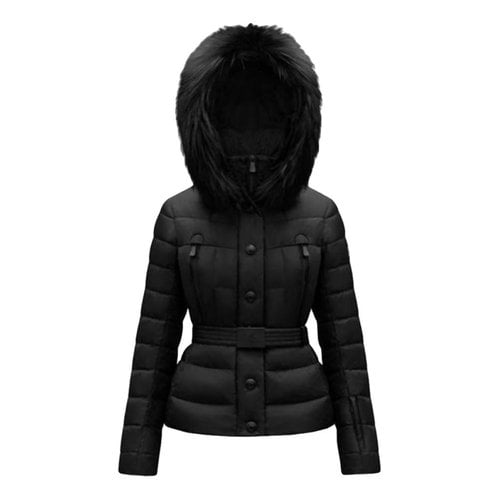 Pre-owned Moncler Fur Hood Jacket In Black