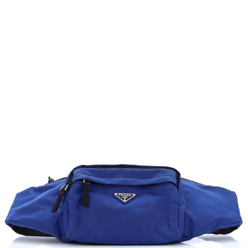 Pre-owned Prada Leather Handbag In Blue