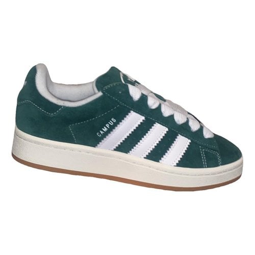 Pre-owned Adidas Originals Leather Trainers In Green