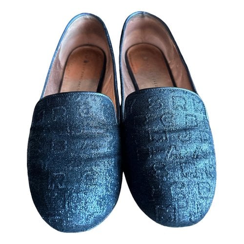 Pre-owned Marc By Marc Jacobs Leather Flats In Blue