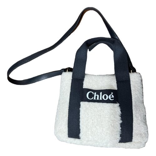 Pre-owned Chloé Faux Fur Crossbody Bag In White
