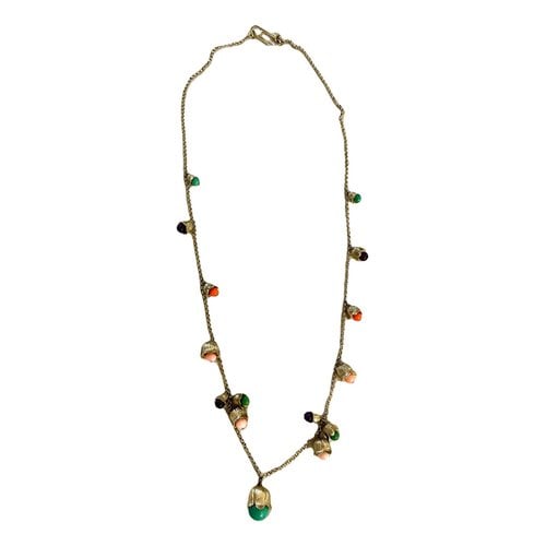 Pre-owned Aurelie Bidermann Yellow Gold Necklace In Multicolour
