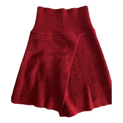 Pre-owned Isabel Marant Wool Mini Skirt In Red