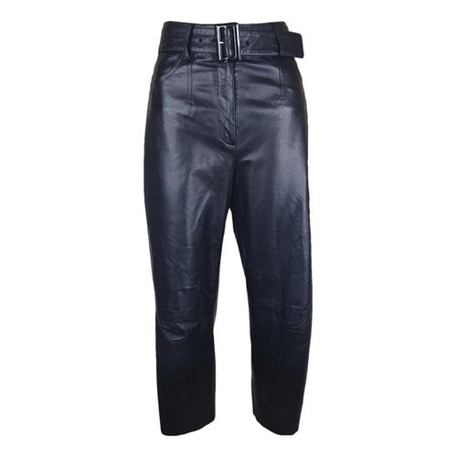 Pre-owned Drome Leather Straight Pants In Black