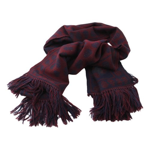 Pre-owned Alexander Mcqueen Wool Scarf & Pocket Square In Red