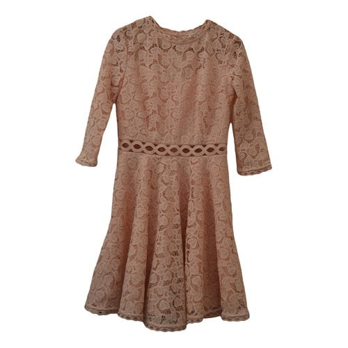 Pre-owned Claudie Pierlot Spring Summer 2020 Lace Mid-length Dress In Pink