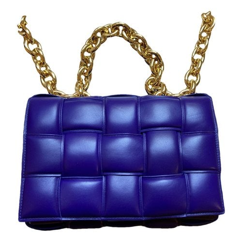 Pre-owned Bottega Veneta Chain Cassette Leather Crossbody Bag In Purple