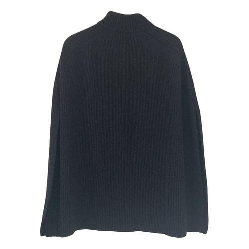 Pre-owned Seventy Wool Poncho In Navy