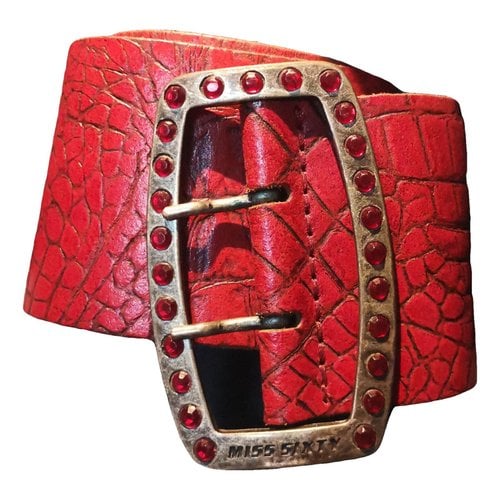 Pre-owned Miss Sixty Leather Belt In Red