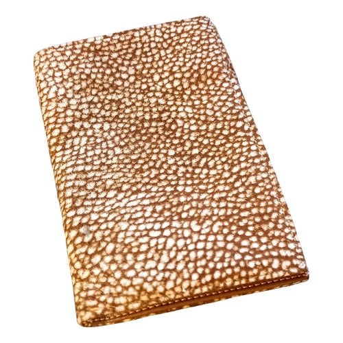 Pre-owned Borbonese Card Wallet In Camel