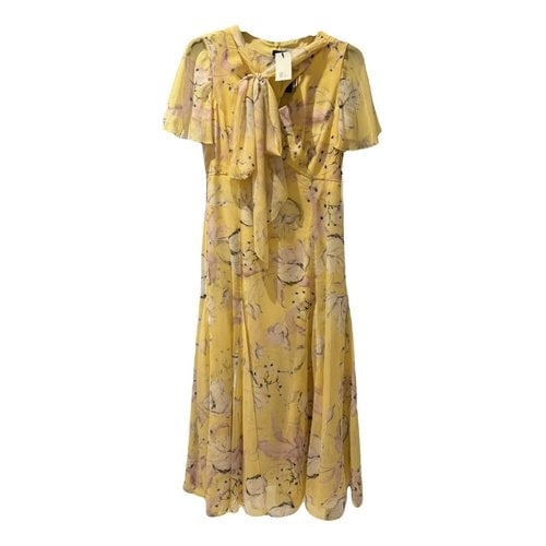 Pre-owned Erdem Silk Maxi Dress In Yellow