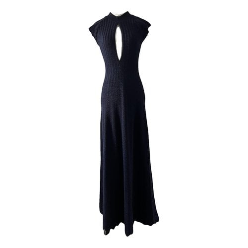 Pre-owned Sonia Rykiel Wool Maxi Dress In Blue