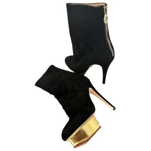 Pre-owned Charlotte Olympia Boots In Black