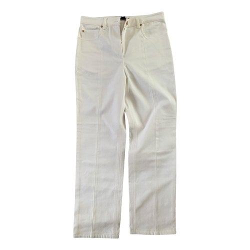 Pre-owned Louis Vuitton Straight Pants In White