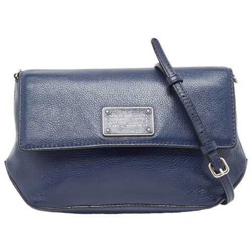 Pre-owned Marc Jacobs Leather Handbag In Navy