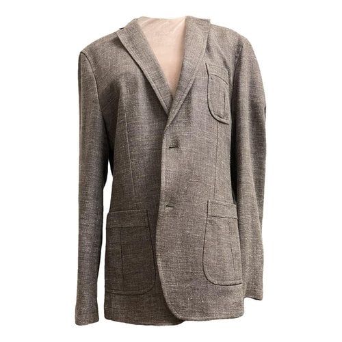 Pre-owned Hugo Boss Wool Vest In Brown