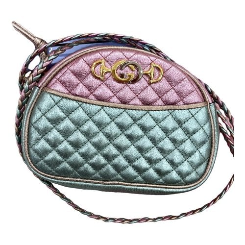 Pre-owned Gucci Laminated Leather Crossbody Bag In Multicolour