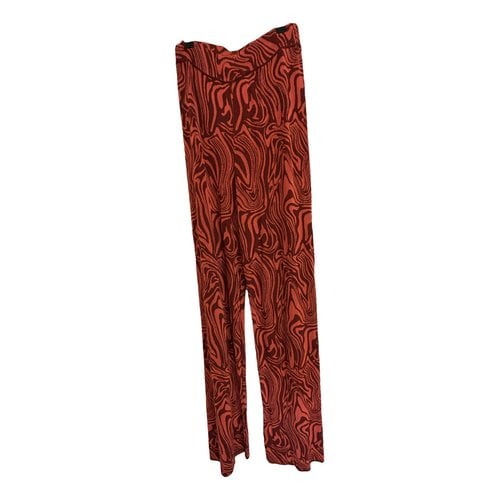 Pre-owned Paloma Wool Straight Pants In Red