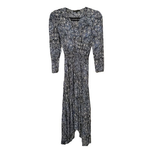 Pre-owned Maje Spring Summer 2020 Mid-length Dress In Blue