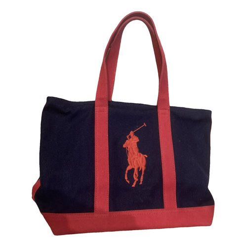 Pre-owned Ralph Lauren Cloth Tote In Navy