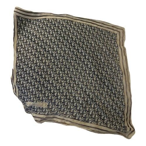 Pre-owned Dior Silk Handkerchief In Navy