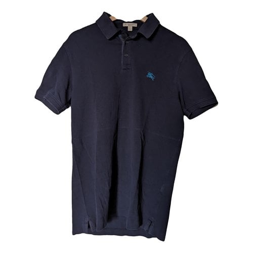 Pre-owned Burberry Polo Shirt In Navy