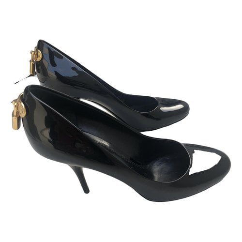 Pre-owned Louis Vuitton Insider Patent Leather Heels In Black