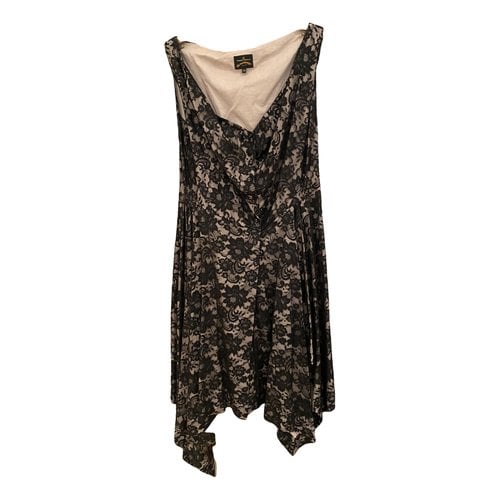 Pre-owned Vivienne Westwood Anglomania Lace Mid-length Dress In Black