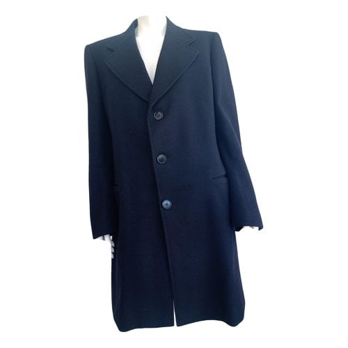 Pre-owned Corneliani Wool Coat In Blue
