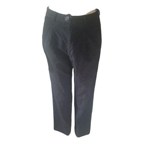 Pre-owned Cacharel Wool Straight Pants In Blue