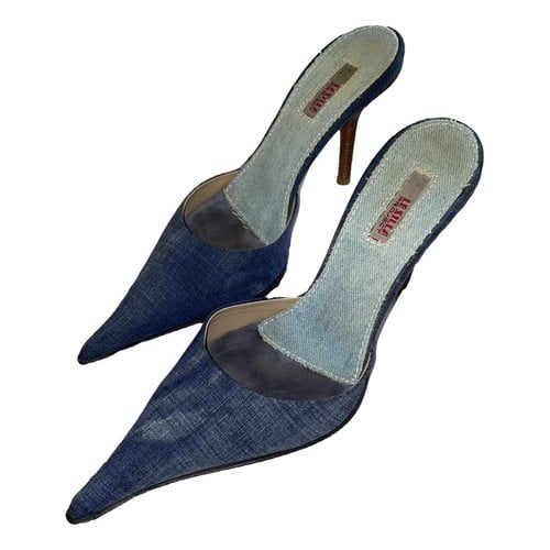 Pre-owned Le Silla Cloth Heels In Blue