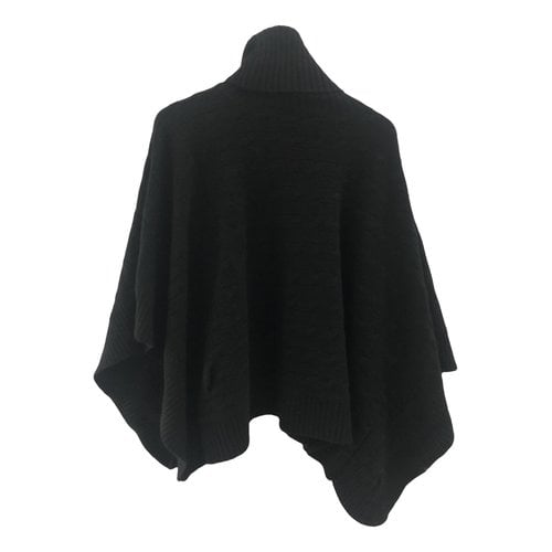 Pre-owned Polo Ralph Lauren Wool Poncho In Black